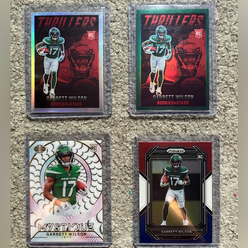 Variety of New York Jets Football Trading Cards